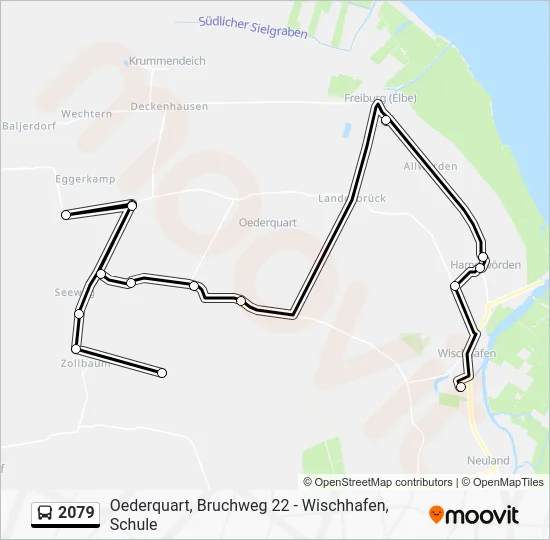 Автобус 2079: карта маршрута