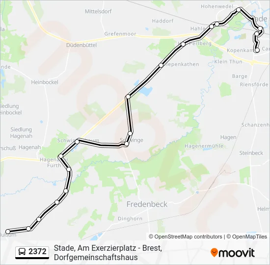 Автобус 2372: карта маршрута