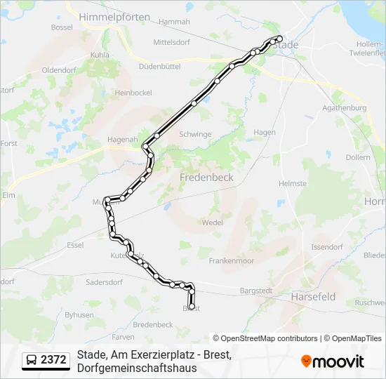 Автобус 2372: карта маршрута