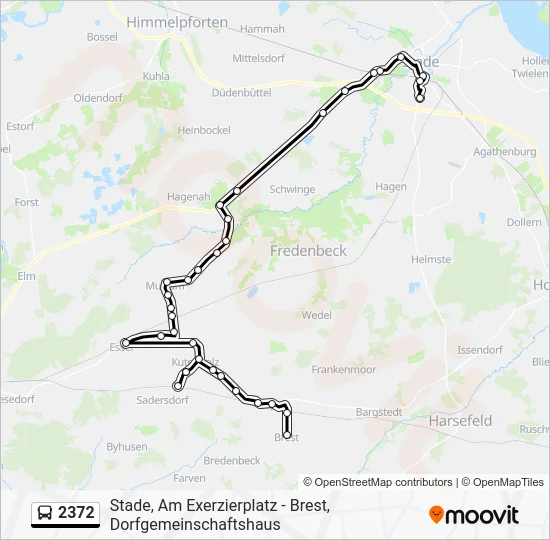 Автобус 2372: карта маршрута