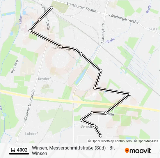 Автобус 4002: карта маршрута