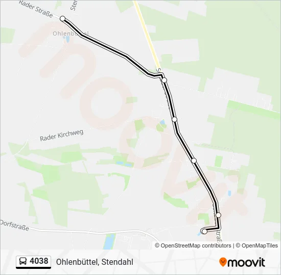 Автобус 4038: карта маршрута