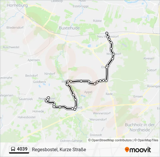 Автобус 4039: карта маршрута