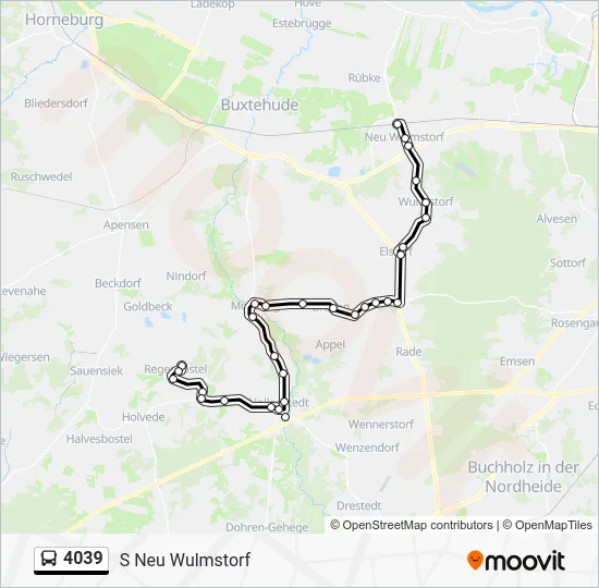 Автобус 4039: карта маршрута