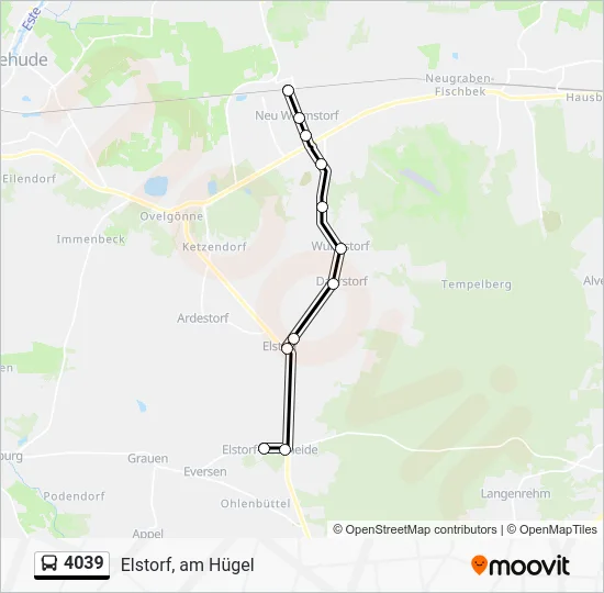 Автобус 4039: карта маршрута