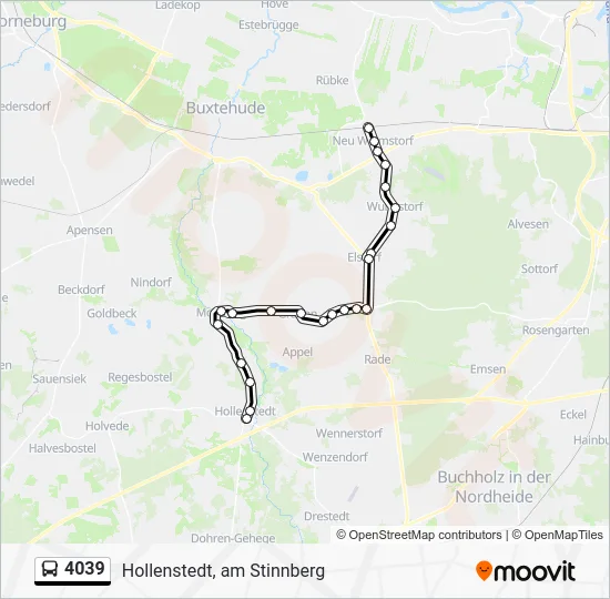 Автобус 4039: карта маршрута