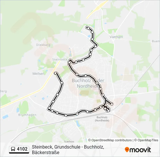 Автобус 4102: карта маршрута