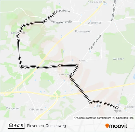 Автобус 4210: карта маршрута