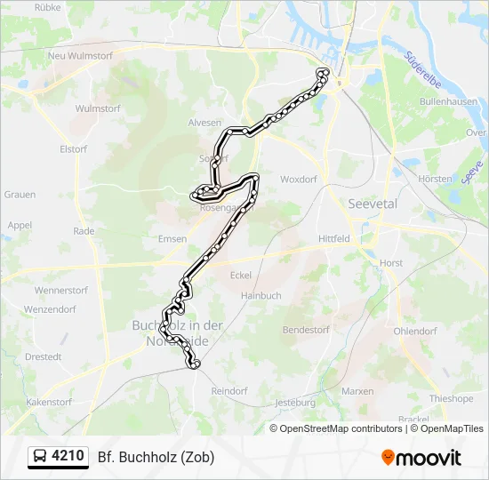 Автобус 4210: карта маршрута