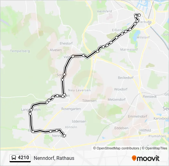 Автобус 4210: карта маршрута