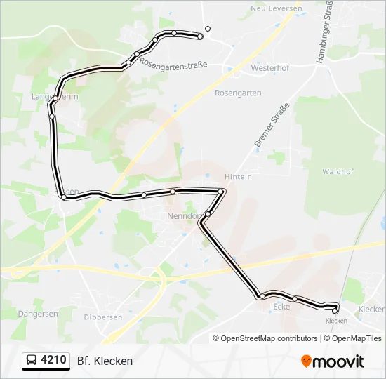 Автобус 4210: карта маршрута