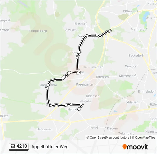 Автобус 4210: карта маршрута