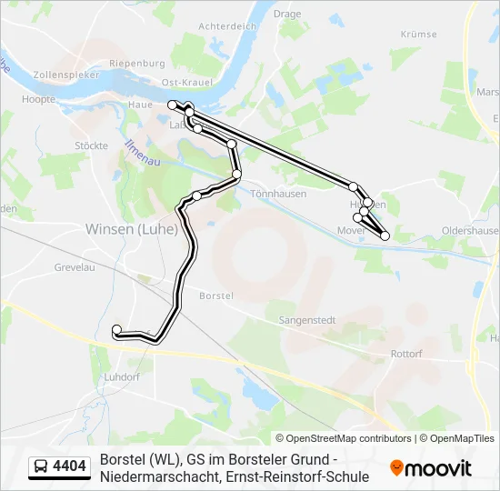 Автобус 4404: карта маршрута