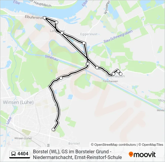 Автобус 4404: карта маршрута