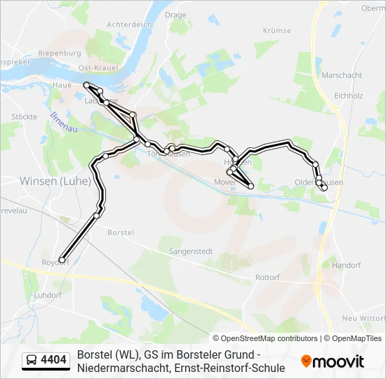 Автобус 4404: карта маршрута