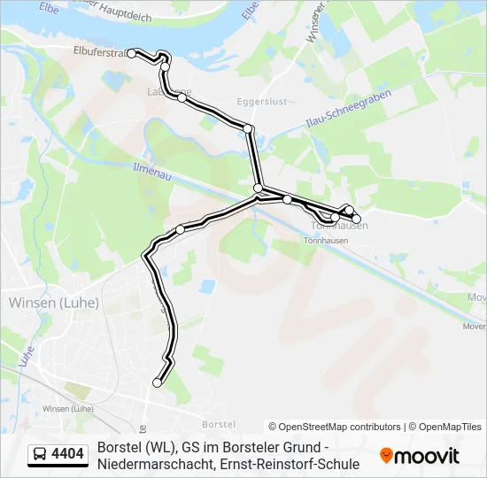 Автобус 4404: карта маршрута