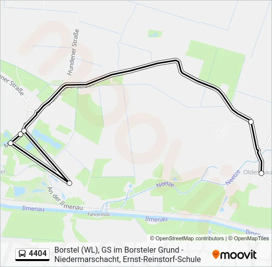 Автобус 4404: карта маршрута