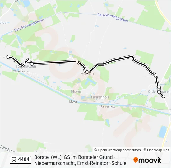 Автобус 4404: карта маршрута