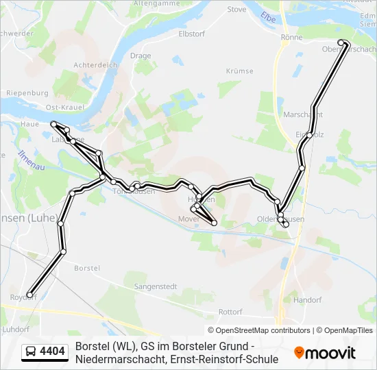 Автобус 4404: карта маршрута
