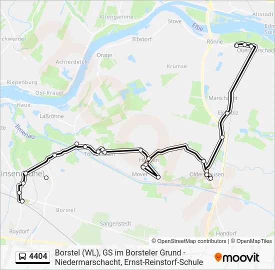 Автобус 4404: карта маршрута
