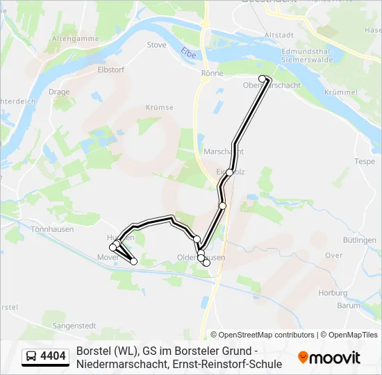 Автобус 4404: карта маршрута