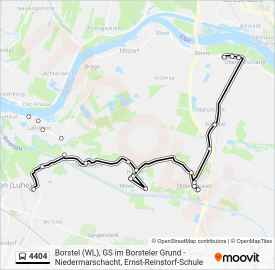 Автобус 4404: карта маршрута