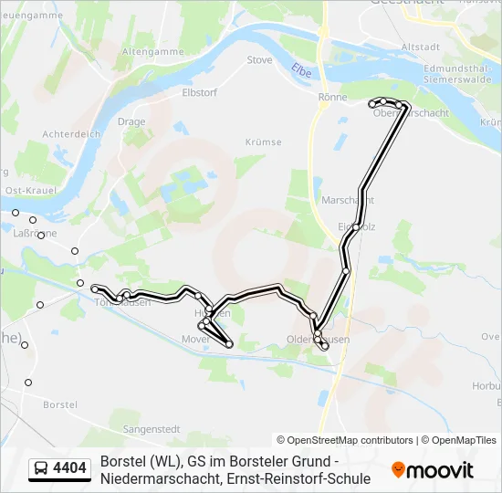 Автобус 4404: карта маршрута