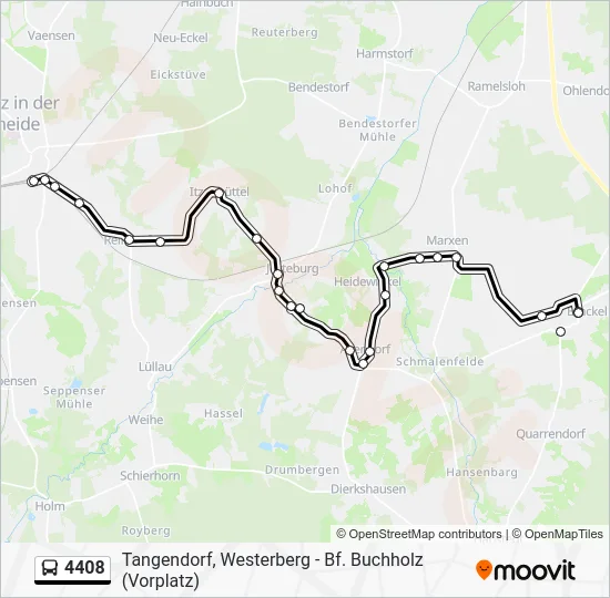 Автобус 4408: карта маршрута