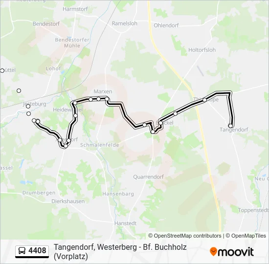 Автобус 4408: карта маршрута