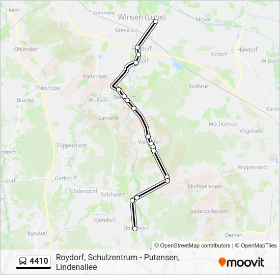 Автобус 4410: карта маршрута