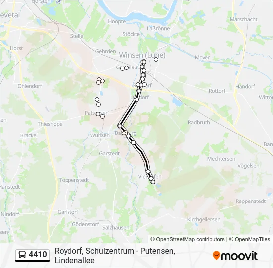 Автобус 4410: карта маршрута