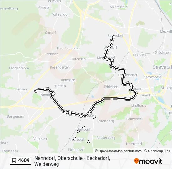 Автобус 4609: карта маршрута