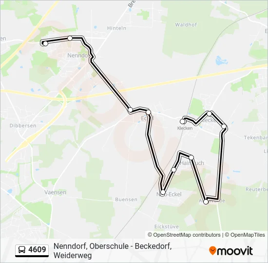 Автобус 4609: карта маршрута
