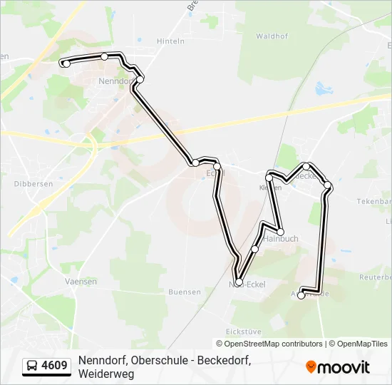 Автобус 4609: карта маршрута
