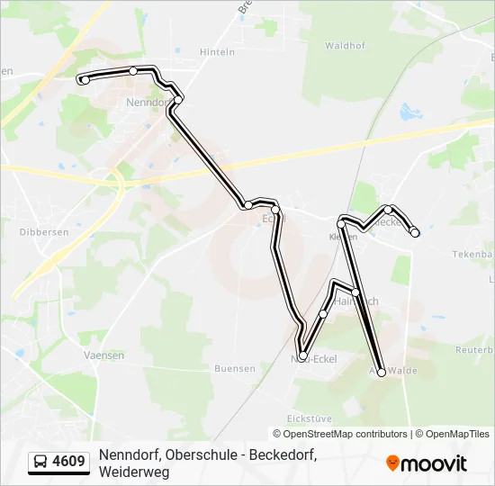 Автобус 4609: карта маршрута