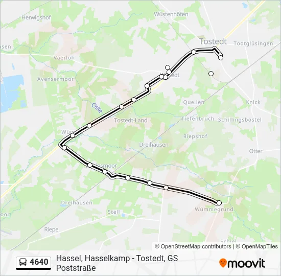 Автобус 4640: карта маршрута