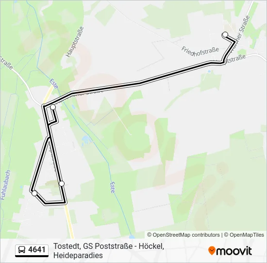 Автобус 4641: карта маршрута