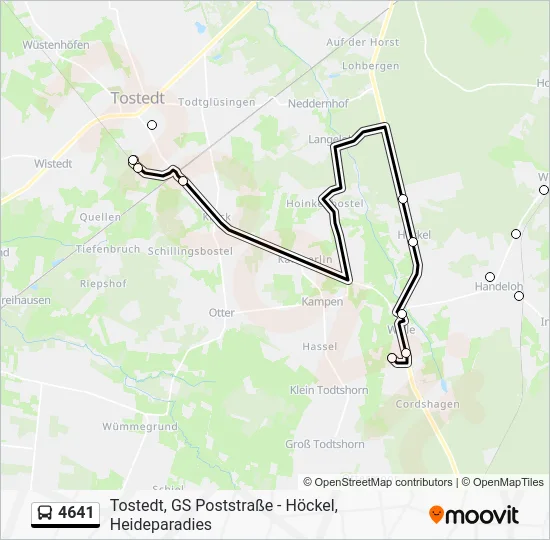 Автобус 4641: карта маршрута