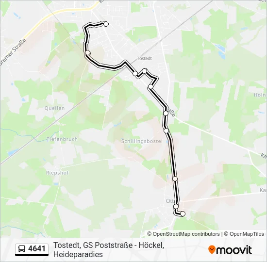 Автобус 4641: карта маршрута