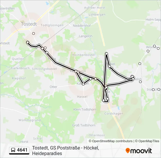 Автобус 4641: карта маршрута
