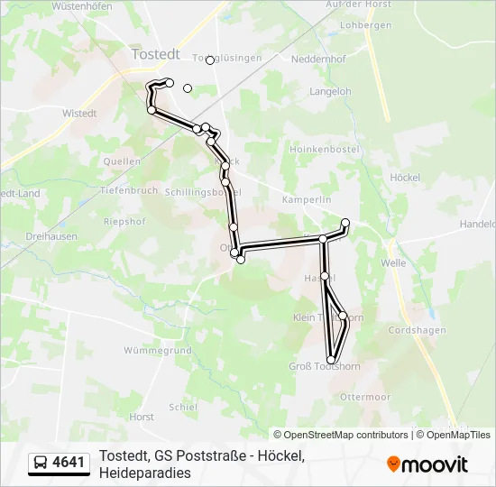 Автобус 4641: карта маршрута