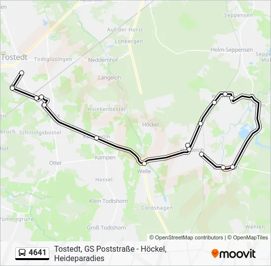 Автобус 4641: карта маршрута