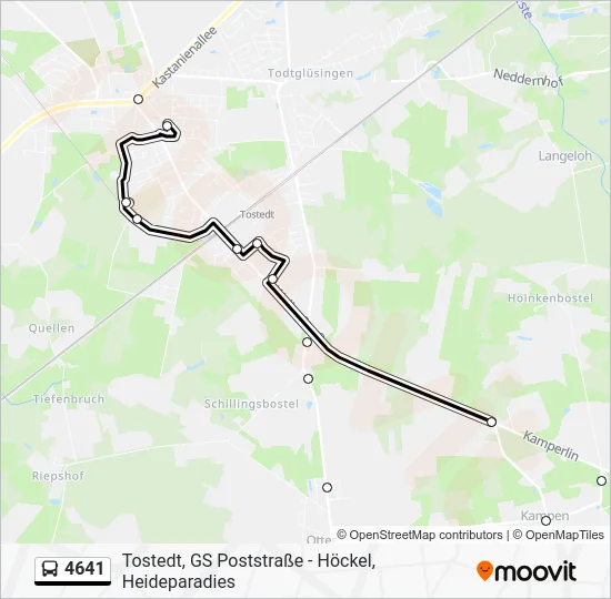 Автобус 4641: карта маршрута