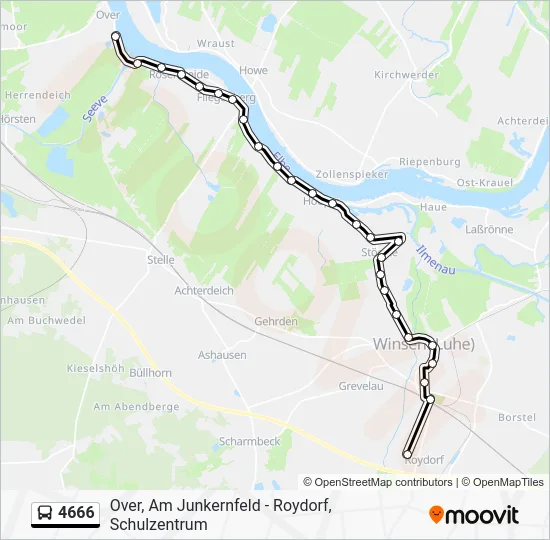 Автобус 4666: карта маршрута