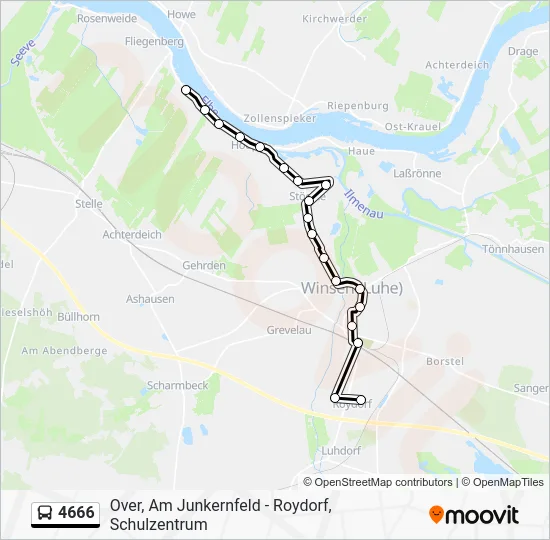 Автобус 4666: карта маршрута