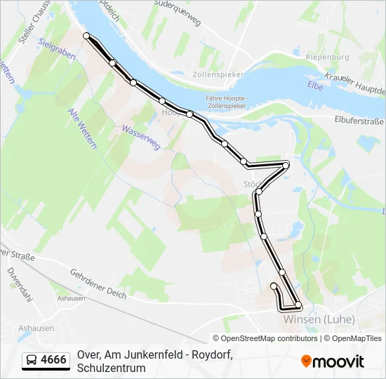 Автобус 4666: карта маршрута