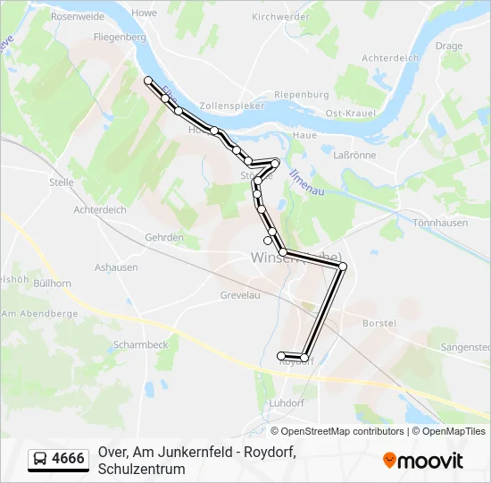 Автобус 4666: карта маршрута