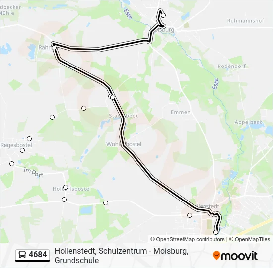 Автобус 4684: карта маршрута