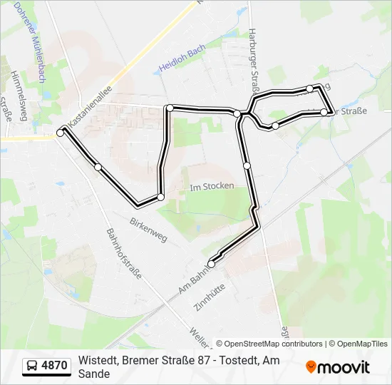 Автобус 4870: карта маршрута