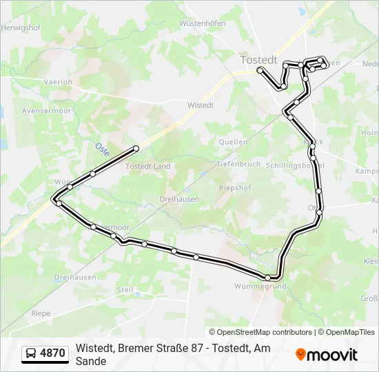 Автобус 4870: карта маршрута